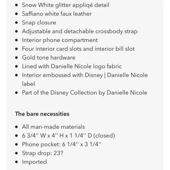 Disney Crossbody Bag with Red and Black Glitter Design - Picture 4 of 7